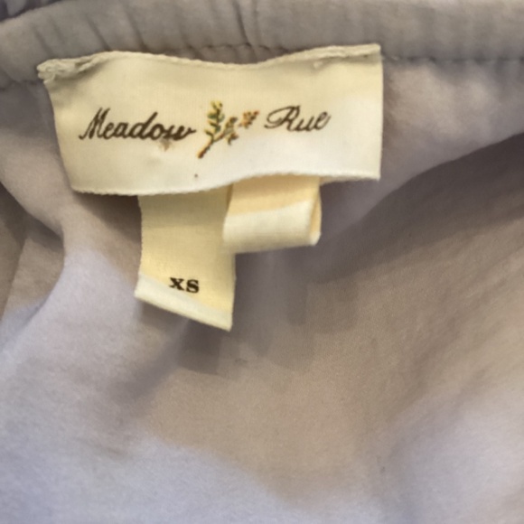 Anthropologie Meadow Rue Evella‎ Lavender Tie Neck Blouse Size XS Xsmall - Picture 8 of 9